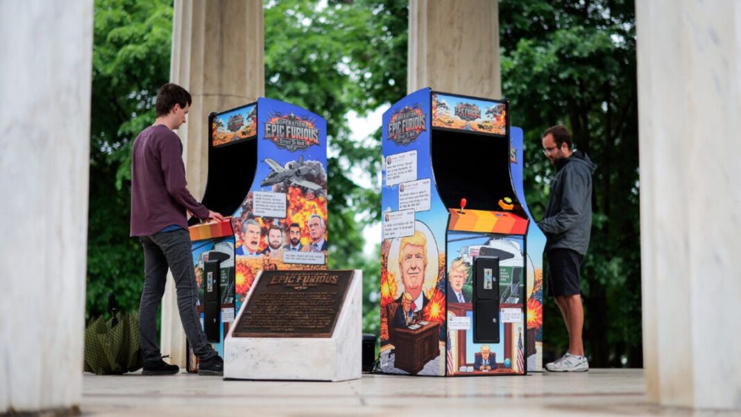 Activists Install Arcade Game Mocking Trump on the National Mall. You Can Play It in Your Browser Right Now