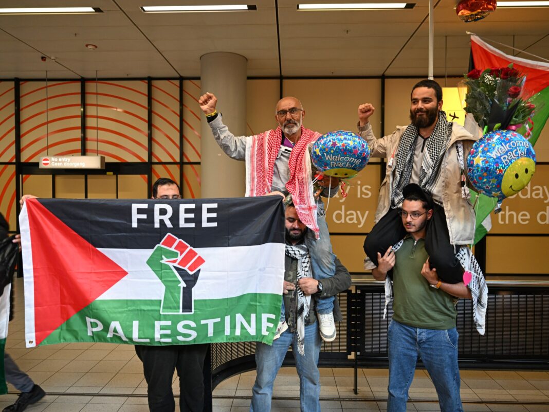 Detained Gaza aid flotilla activists arrive in Netherlands | Israel-Palestine conflict