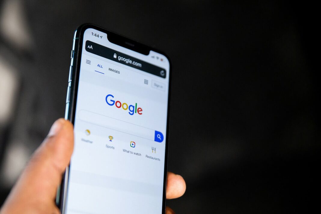 Google Search on a smartphone