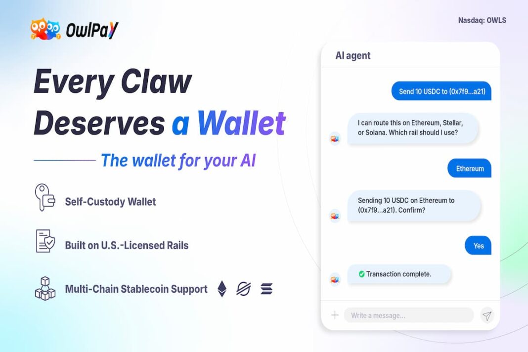 OwlTing Launches Self-Custody Wallet to Bring Regulated Stablecoin Payments to AI Agents