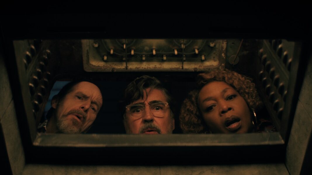 The Boroughs. (L to R) Denis O’Hare as Wally, Alfred Molina as Sam, Alfre Woodard as Judy in The Boroughs. Cr. Courtesy of Netflix © 2026