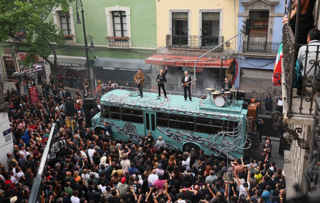 Watch U2 film video for upcoming single 'Street Of Dreams' on bus in Mexico City